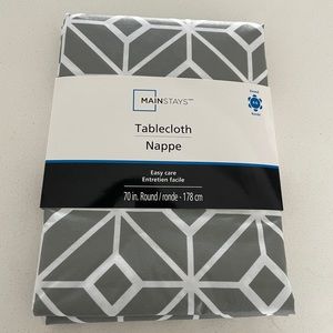 FREE if bundle from 20$. Mainstays Gray Geometric Tablecloth